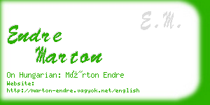 endre marton business card